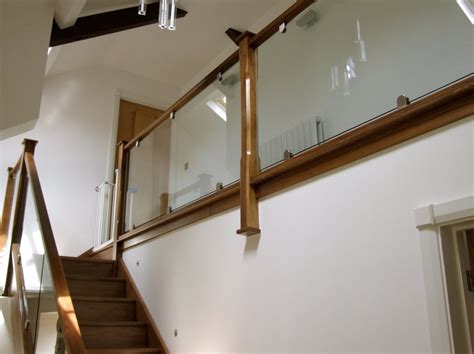 Oak Staircase Clamped Glass Edwards And Hampson