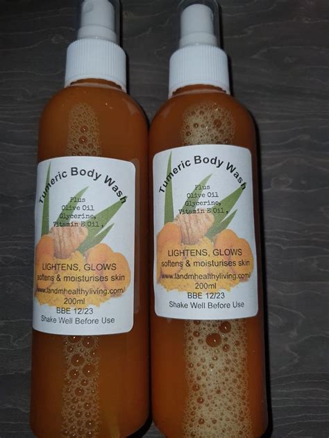 200ml Tumeric Brighten Skin Face And Body Wash With Collagen Etsy UK