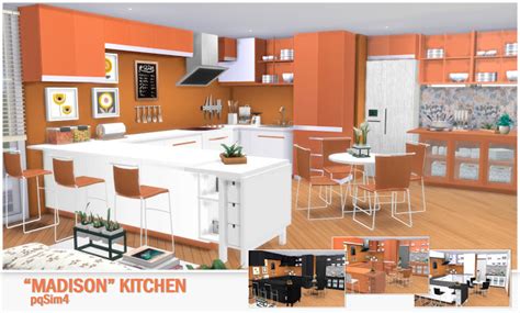 Kitchen Madison Sims 4 Custom Content Diseño Muebles De Cocina