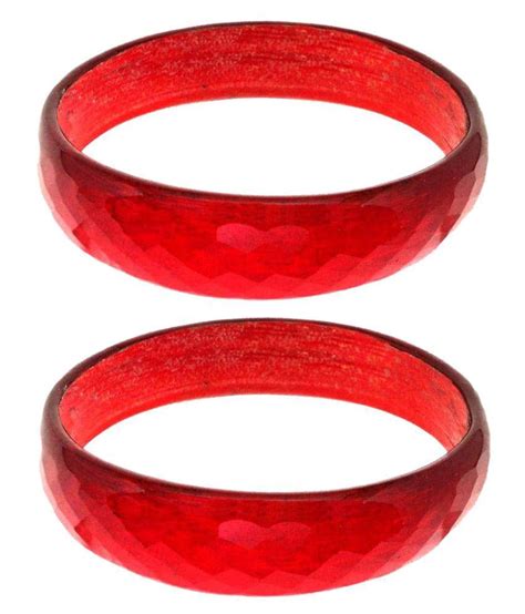 abhimantrit red crystal cut glass bangles bangle set buy abhimantrit red crystal cut glass