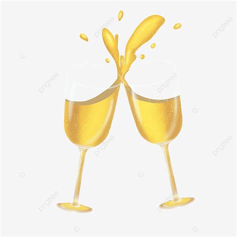 Champagne Glasses Toasting Clipart