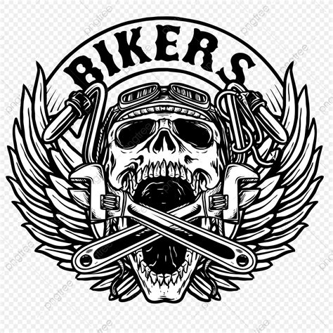 You can't afford to waste any punch in your logo design. Skull Biker Logo For Motorcycle Club Enthusiast, Shape ...