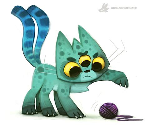 Daily Painting 886 Alien Cat By Cryptid Creations On Deviantart