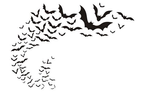 Flying Bats Silhouettes Vector Graphic By Herubintang24 · Creative Fabrica