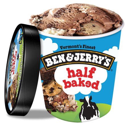 Answer image satisfy my bowl. Ben & Jerry's Ice Cream Half Baked 16 oz - Walmart.com