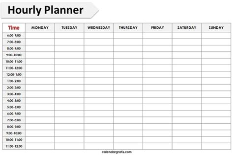 Pin On Weekly Schedule Template