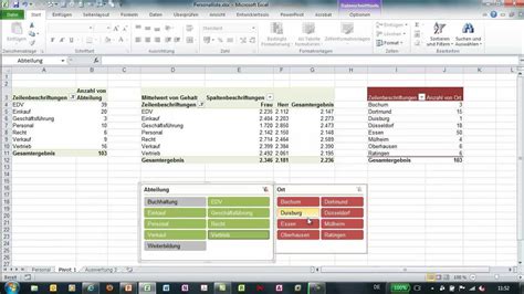 Excel tabellen sind ein wesentlicher bestandteil von excel und helfen dir bei der auswertung von daten. Excel 2010 - Mehrere Pivot-Tabellen über einen ...