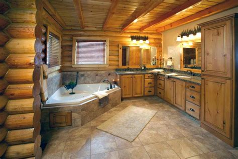 Log Cabin Master Bathroom Ideas