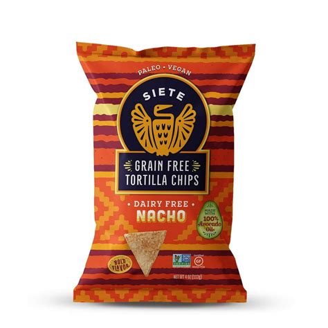 siete nacho grain free tortilla chips 4 oz bags 8 pack
