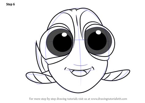 Learn How To Draw Baby Dory From Finding Dory Finding Dory Step By