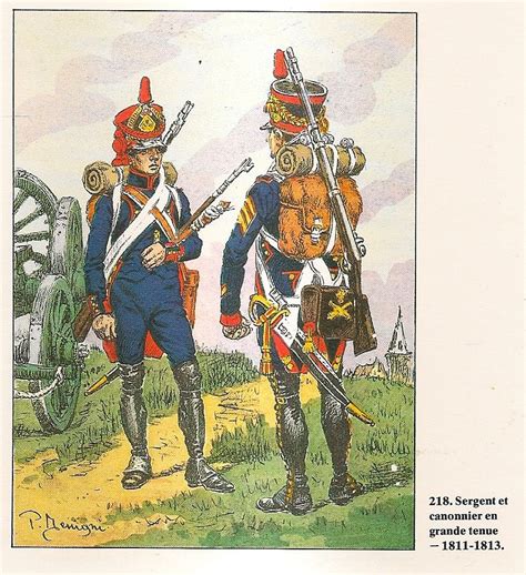 France Line Infantry Regimental Artillery Gunner And Sergeant 1811 13