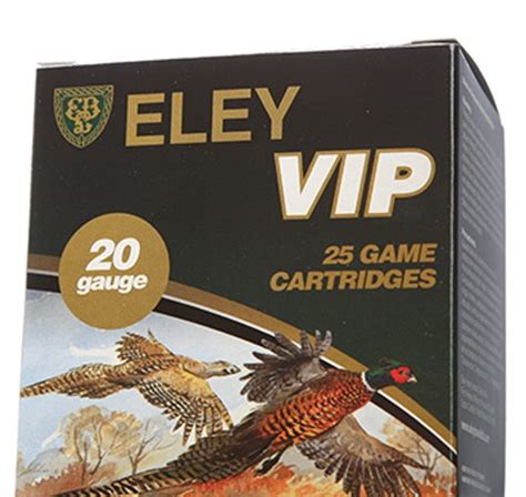 Eley Vip 20 Game Shotgun Cartridges 30 Gram Fibre Keens