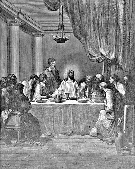 Last Supper Biblical Illustration Drawing By Fine Art America