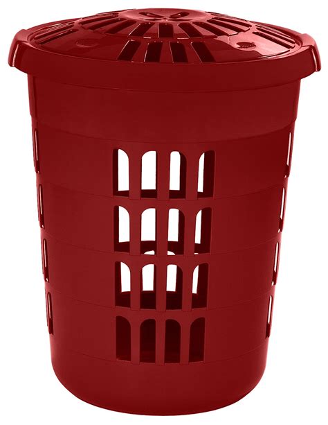Funky Gadgets Deluxe Round Plastic Laundry Basket Hamper 60l Washing
