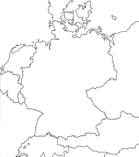 1 Outline Map Of Germany And Surrounding Countries Weimar Republic