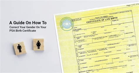 PSA Birth Certificate Gender Correction