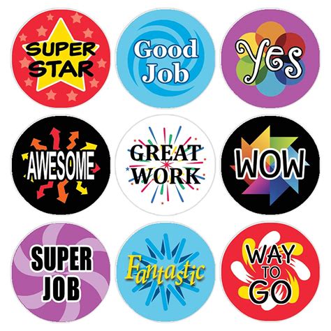 Teacher Reward Motivational Stickers For Children Set Of 1080