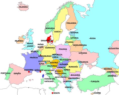 Continente Europeo Con Nombres Imagui