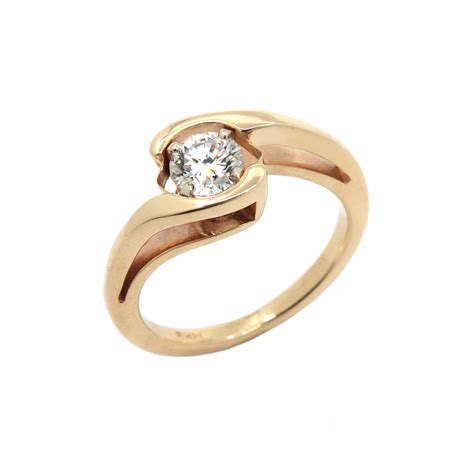 14k White Gold Bypass Diamond Ring Josephs Jewelers