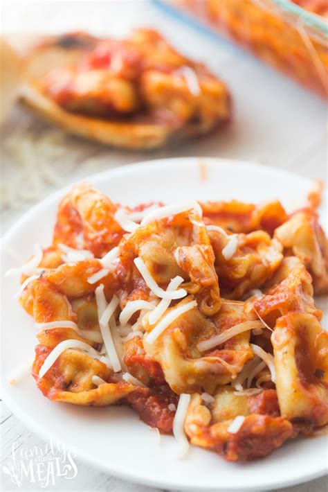Turn off the heat and stir in the baby spinach, add the tortellini to the sauce and gently stir to combine. Easy Cheesy Tortellini Pasta Bake - Family Fresh Meals