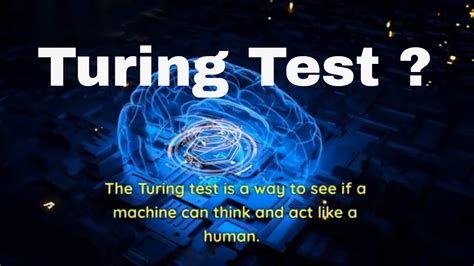 what is the turing test artificial intelligence youtube