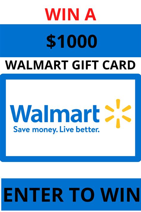 Want To Win 1000 Walmart T Card Click On The Link In The Pin In