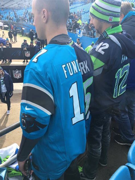 * /at the last possible moment, the senator jumped on the. Fan At Panthers vs Seahawks Game Wearing The Ultimate ...