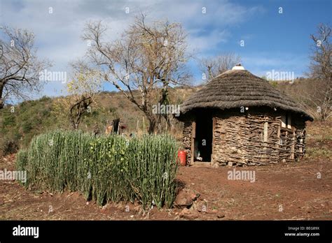 Zulu Village Hut Taken In Kwazulu Natal Province South Africa Stock