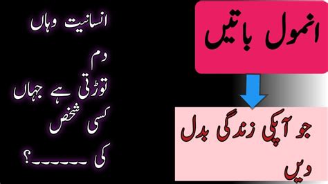 Aqwal E Zareen Aqwal E Zareen In Urdu Urdu Qoutes Youtube
