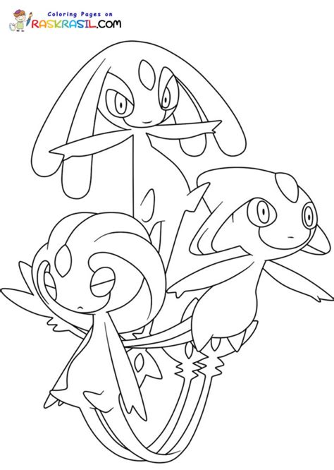 Ausmalbilder legendäre pokémon