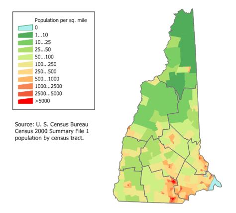 Map Of New Hampshire Population Density Worldofmaps