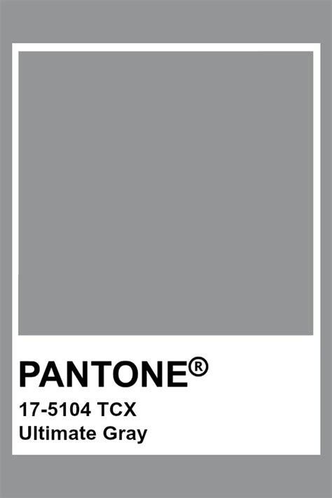 Pantone 17 5104 Tcx Ultimate Gray Pantone Color Gray Renkler Renk