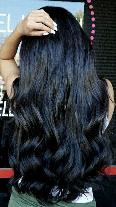 Beautifulmks Long Shiny Hair Black Wavy Hair Long Black Hair
