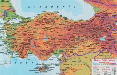 bilge karaköse Türkiye Fiziki Haritası