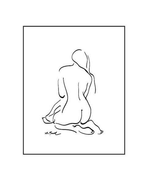 Minimalist Nude Art Prints Line Drawing Matisse Inspired Etsy