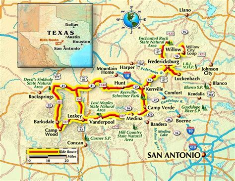 Texas Hill Country Ride Map