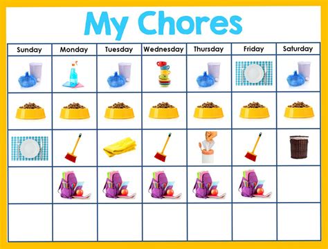 Chore Chart For Kids Gallery Of Chart 2019