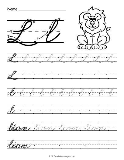Help your preschooler learn the alphabet and practice letter a sounds all while having fun and coloring! 18 Entertaining letter L Worksheets for Kids ...