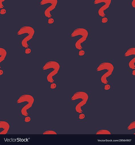 Seamless Pattern Question Marks Quiz Background Vector Image