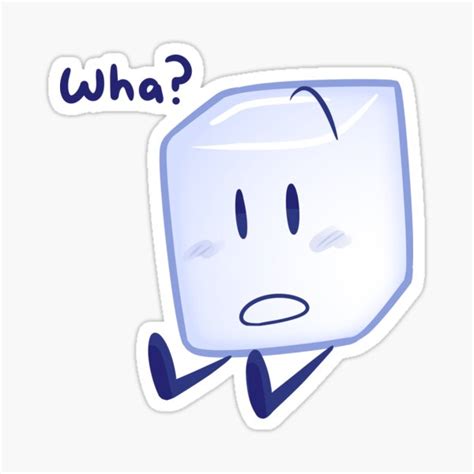 Ice Cube Bfdi Sticker For Sale By Puppyrelp Redbubble