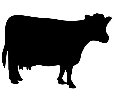 Cow Silhouette Clipart Free Stock Photo Public Domain