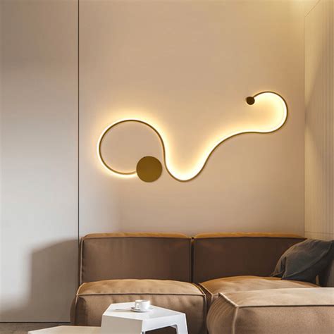 Contemporary Light Fixture // Design B // Black W/ Warm White Lighting ...