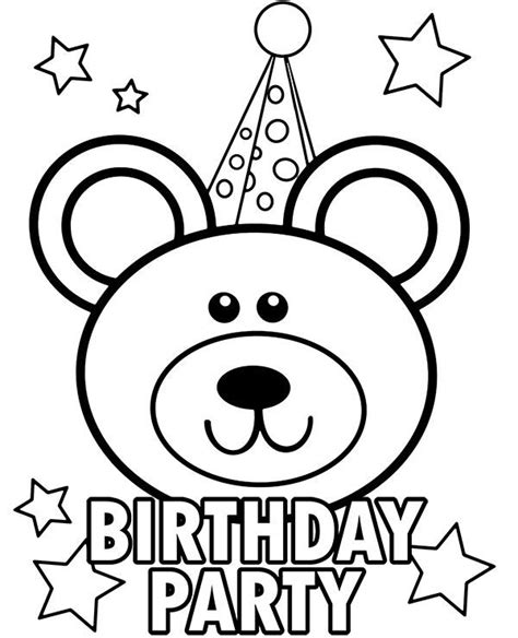 Printable Birthday Party Coloring Page Topcoloringpages Net