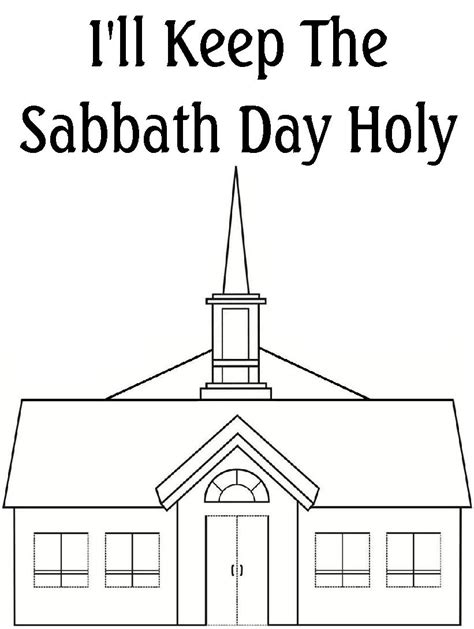 Keep The Sabbath Day Holy Coloring Page Coloring Pages