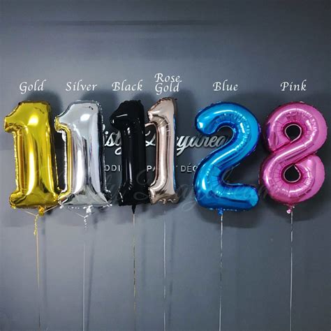Helium Inflated 40 Inch Number Foil Balloons Silver Giant Mylar