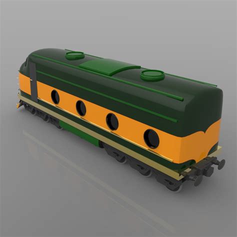 Train Engine With Texture 3d Model Rigged Cgtrader