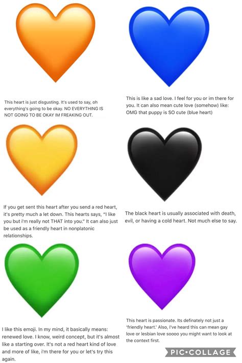 Meanings Of Different Colored Hearts The Red One Means Love Just Like