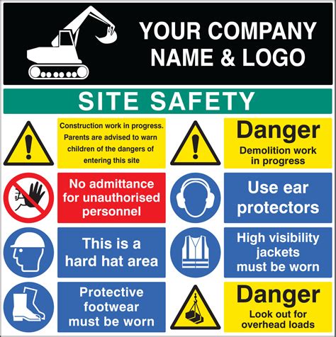 The largest selection of free signs in pdf format for you to we will be expanding our collection of safety signage and if there is something you are looking for and can't. Site Safety Board 58027 | SSP Print Factory