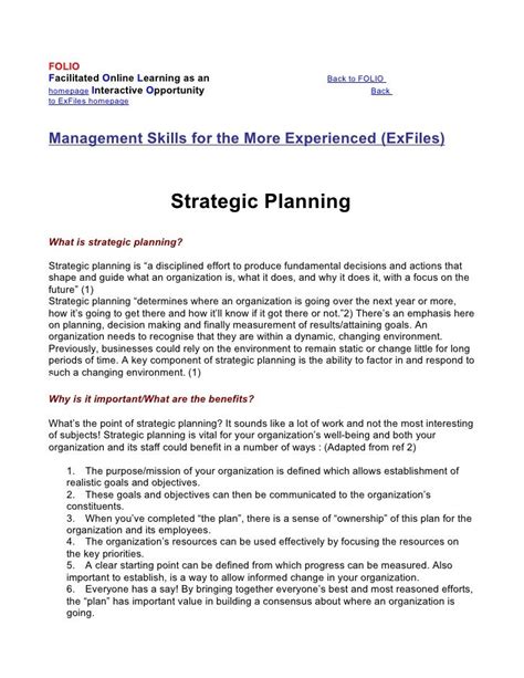Strategicplanningbriefing