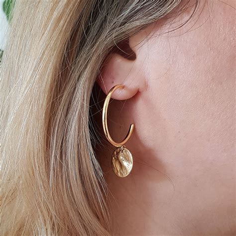 Gold Circle Hoop Earrings By Misskukie Notonthehighstreet Com